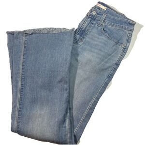 Levi's 726 Women High Rise Flare Leg High Rise Stellar Stretch Raw Jeans 29x30